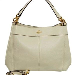 NWT  COACH
pebbled Genuine  leather small Lexi bag
13.5 X 10 X 4